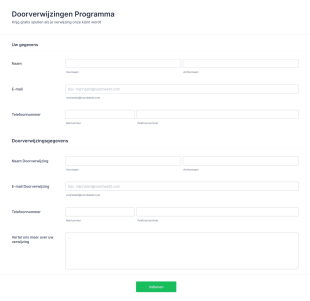 Doorverwijzingen Programma Formulier