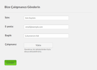 Dosya Paylaşma Form Örneği