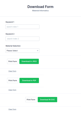 Material Informatics Download Form Template