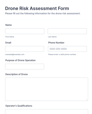 Drone Risk Assessment Form Template