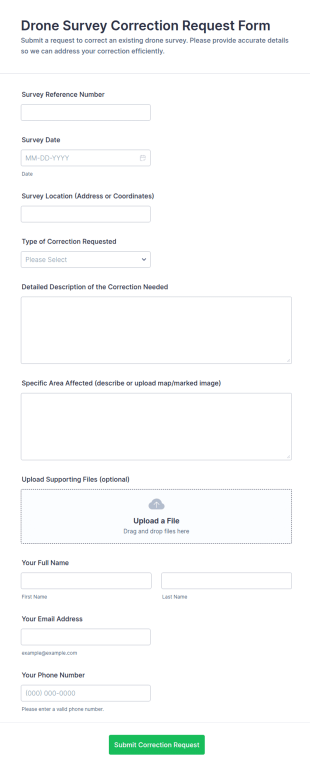 Drone Survey Correction Request Form Template