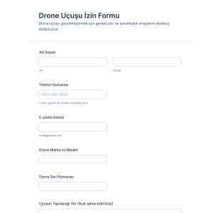 Drone Uçuşu İzin Form Şablonu