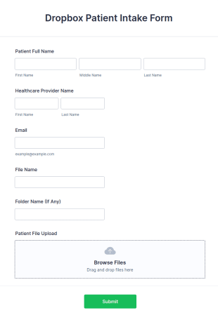 Dropbox Patient Intake Form Template