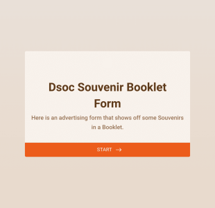 Souvenir Booklet Advertising Form Template