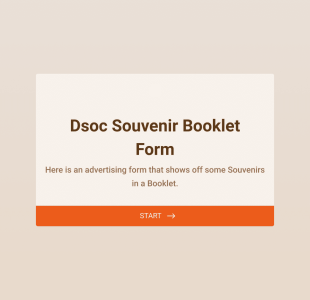 Souvenir Booklet Advertising Form Template