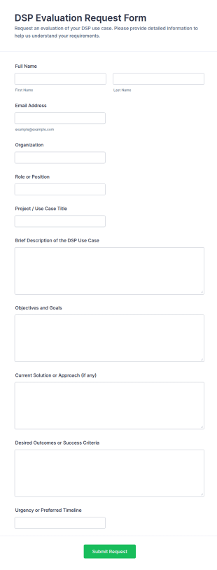 DSP Evaluation Request Form Template