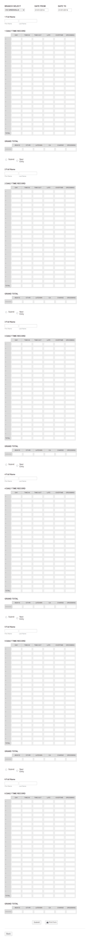 Dtr Datc Form Template