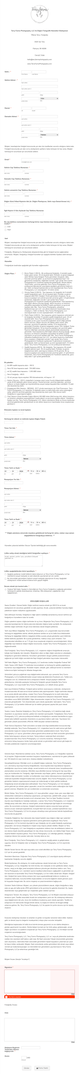 Düğün Fotoğrafçılığı Sözleşmesi Ve Anlaşması Form Template
