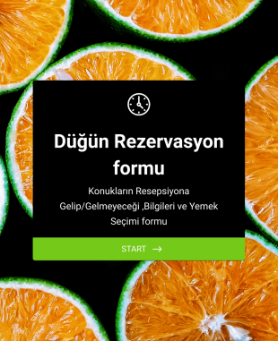 Düğün Rezervasyon Form Template
