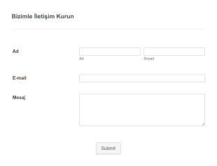 Duyarlı İletişim Form Şablonu