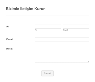 Duyarlı İletişim Form Şablonu