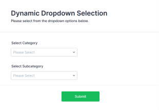 Dynamic Dropdown Selection Form Template