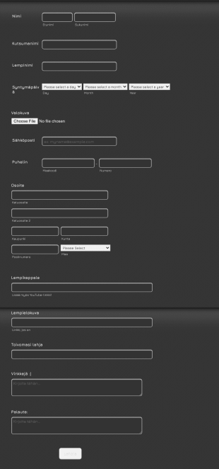 E Kaverikirja Form Template