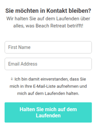 E Mail Erfassungsformular