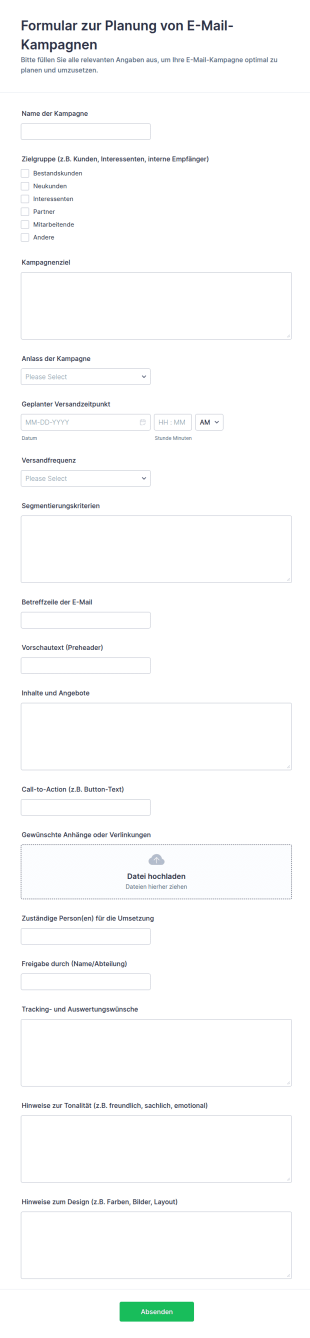E Mail Marketing Kampagnenplanung Survey