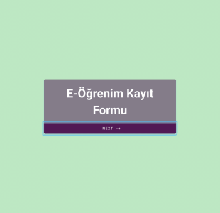 E Öğrenim Kayıt Form Template