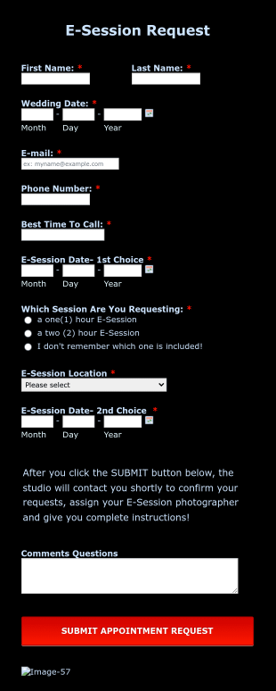 Appointment E Session Request Form Template