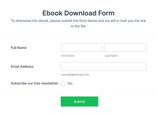 Ebook Download Form Template