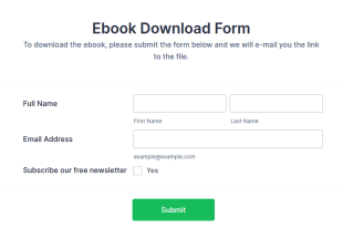 Ebook Download Form Template