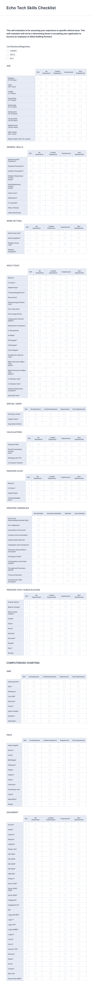 Echo Tech COMPLETEREVIEW Form Template