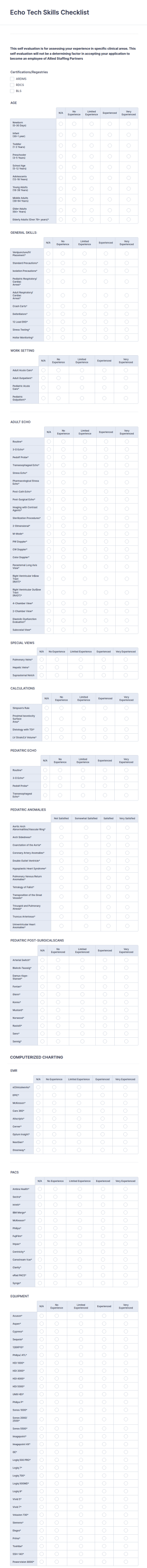 Echo Tech COMPLETEREVIEW Form Template