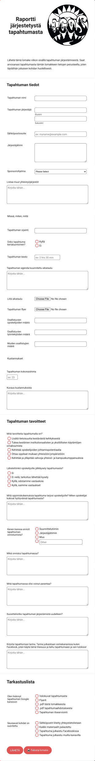 ECOS Raportti Järjestetystä Tapahtumasta