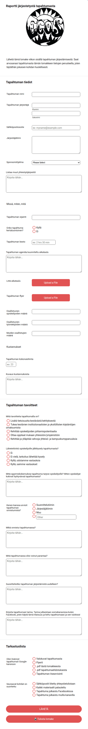 ECOS Raportti Järjestetystä Tapahtumasta