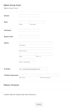 Egitim Kampi Kayit Form Şablonu