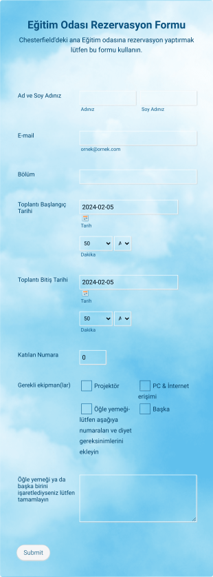 Egitim Odasi Rezervasyon Form Şablonu