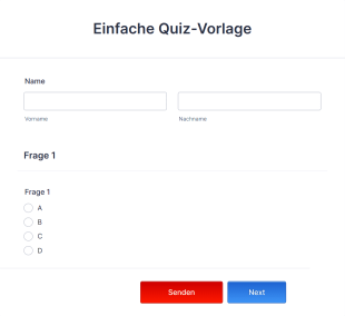 Einfache Quiz Vorlage Form Template