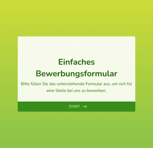 Einfaches Bewerbungsformular Form Template