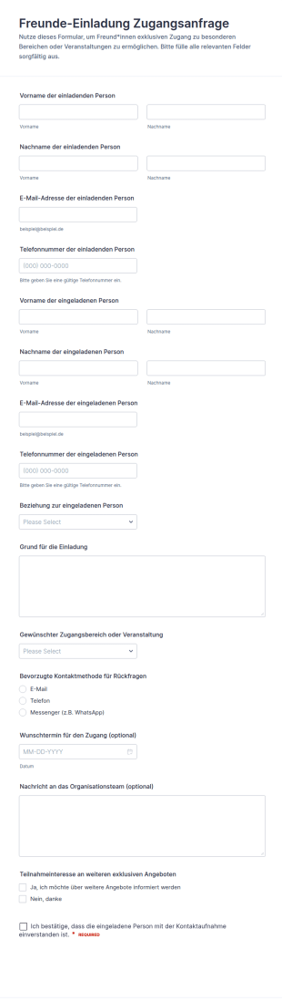 Einladungen Zur Exklusiven Zugangsfreigabe