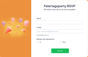 Einladungsformular Für Veranstaltungen Form Template