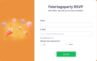 Einladungsformular Für Veranstaltungen Form Template