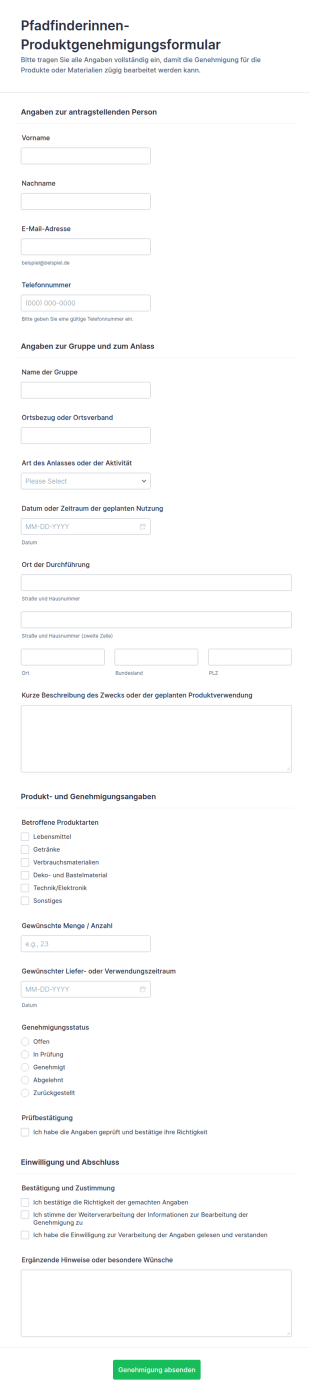 Einverständniserklärung Für Pfadfinderinnen Produkte