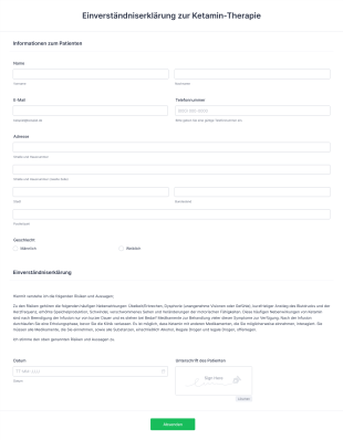 Einverständniserklärung Zur Ketamin Therapie