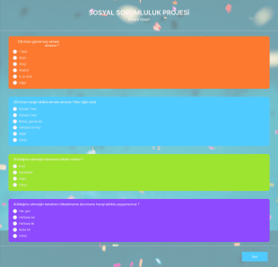 Ekmek Tüketimi Form Şablonu