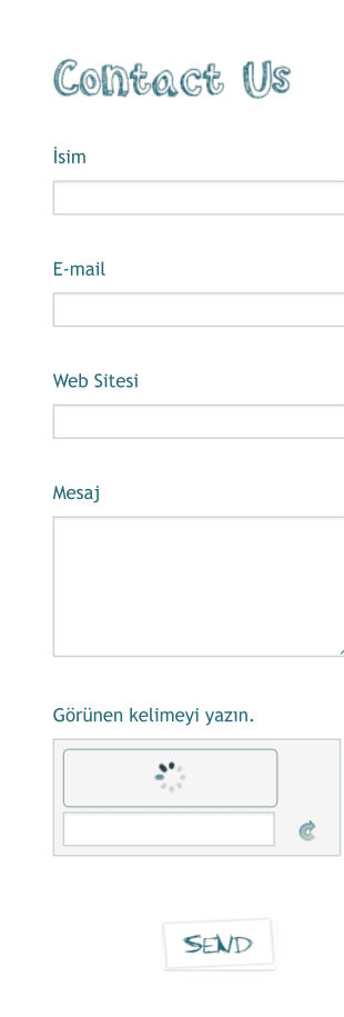 El Yazılı İletişim Form Template