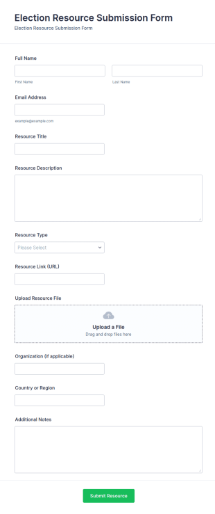 Election Resource Submission Form Template