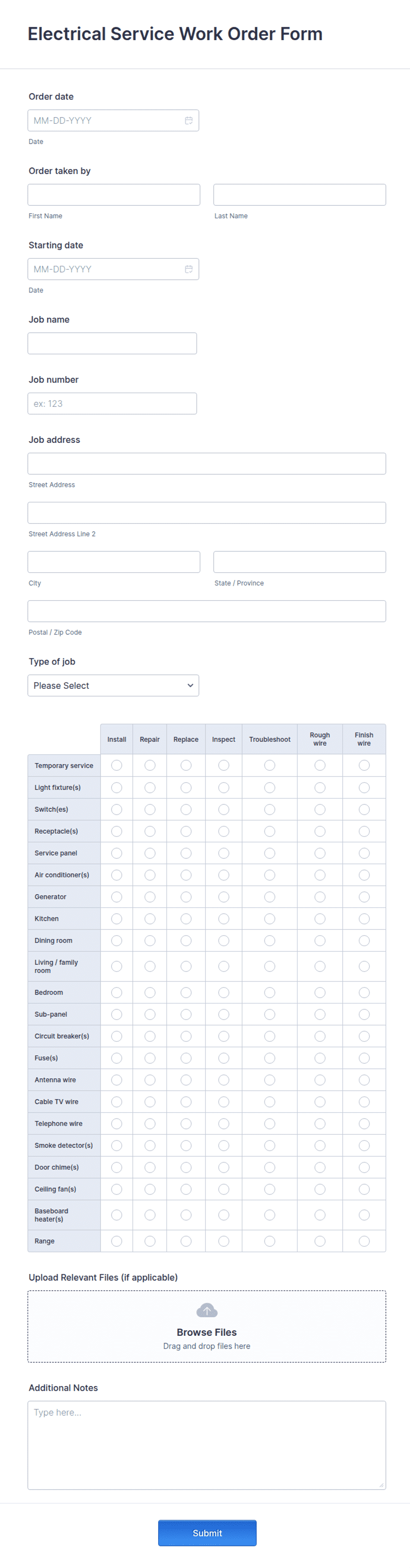 Electrical Service Form Peco Service And Meter Application PDF Form