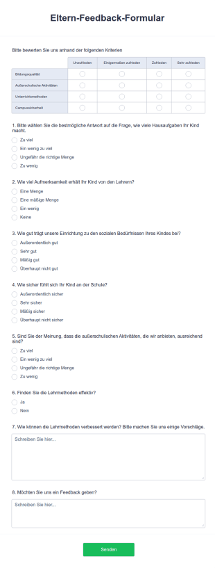 Eltern Feedback Formular