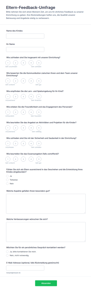 Eltern Feedback Umfrage