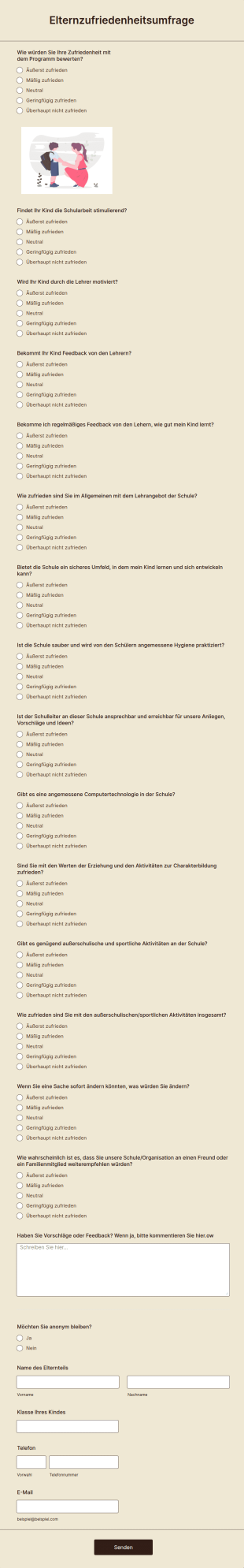 Elternzufriedenheitsumfrage