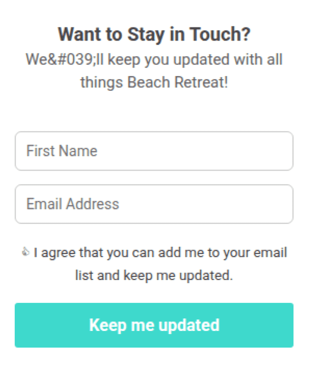 Email Capture Form Template