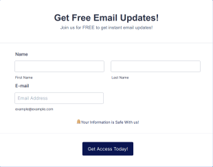 Email Collector Form Template