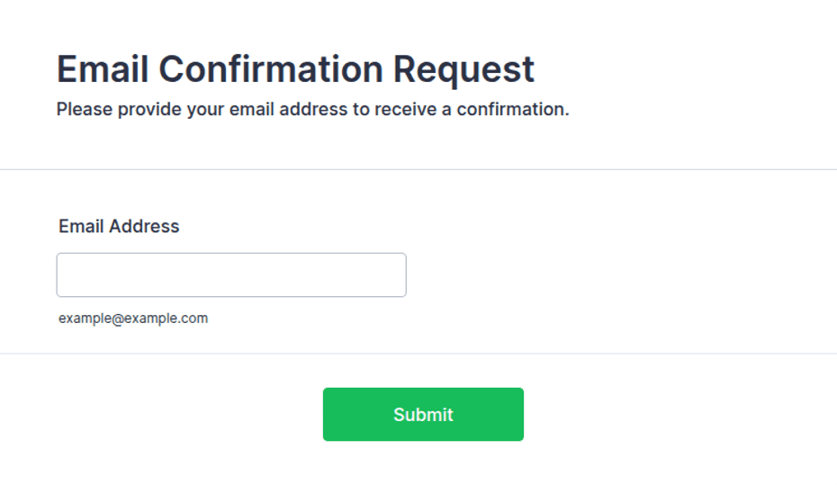 Email Confirmation Request Form Template | Jotform