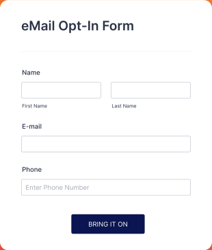 EMail Opt In Form Template