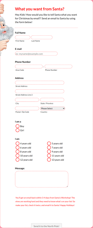 Email Santa Form 2