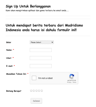 Email Sign Up Form 4 Form Template