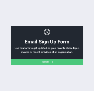 Email Signup Form Template